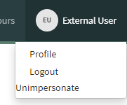 Image of unimpersonating an external user